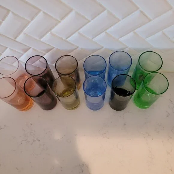 MCM Barware Handblown Shot Glasses Circa 1950's by Harry J Gilbert, Set of 12 - Picture 6 of 6